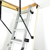 Чердачная лестница алюминиевая с люком 26мм OMAN ALU PROFI LITE LONG 60х120х350см