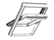Мансардное окно VELUX PREMIUM GGU INTEGRA ® с электроуправлением CK02 006821 55х78см / Белое полиуретановое / ручка сверху / двухкамерное