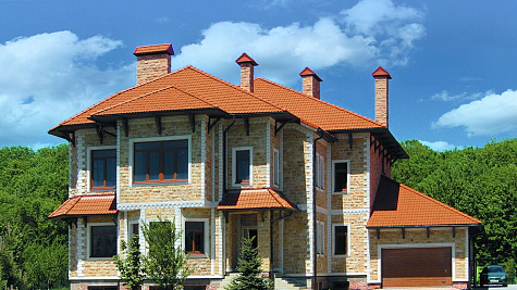 Купить Цементно-песчаная черепица BRAAS / БРААС Франкфуртская Красный - изображение 8