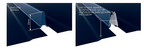 Купить Клик фальц Металл Профиль VIKING MPE 0.5мм RAL6007 Бутылочно-зелёный - изображение 4
